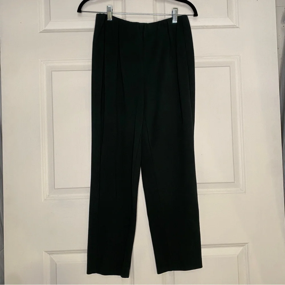 J. Jill Ponte Knit Slim Leg Pull On Pants Deep Green Color Size Petite Small